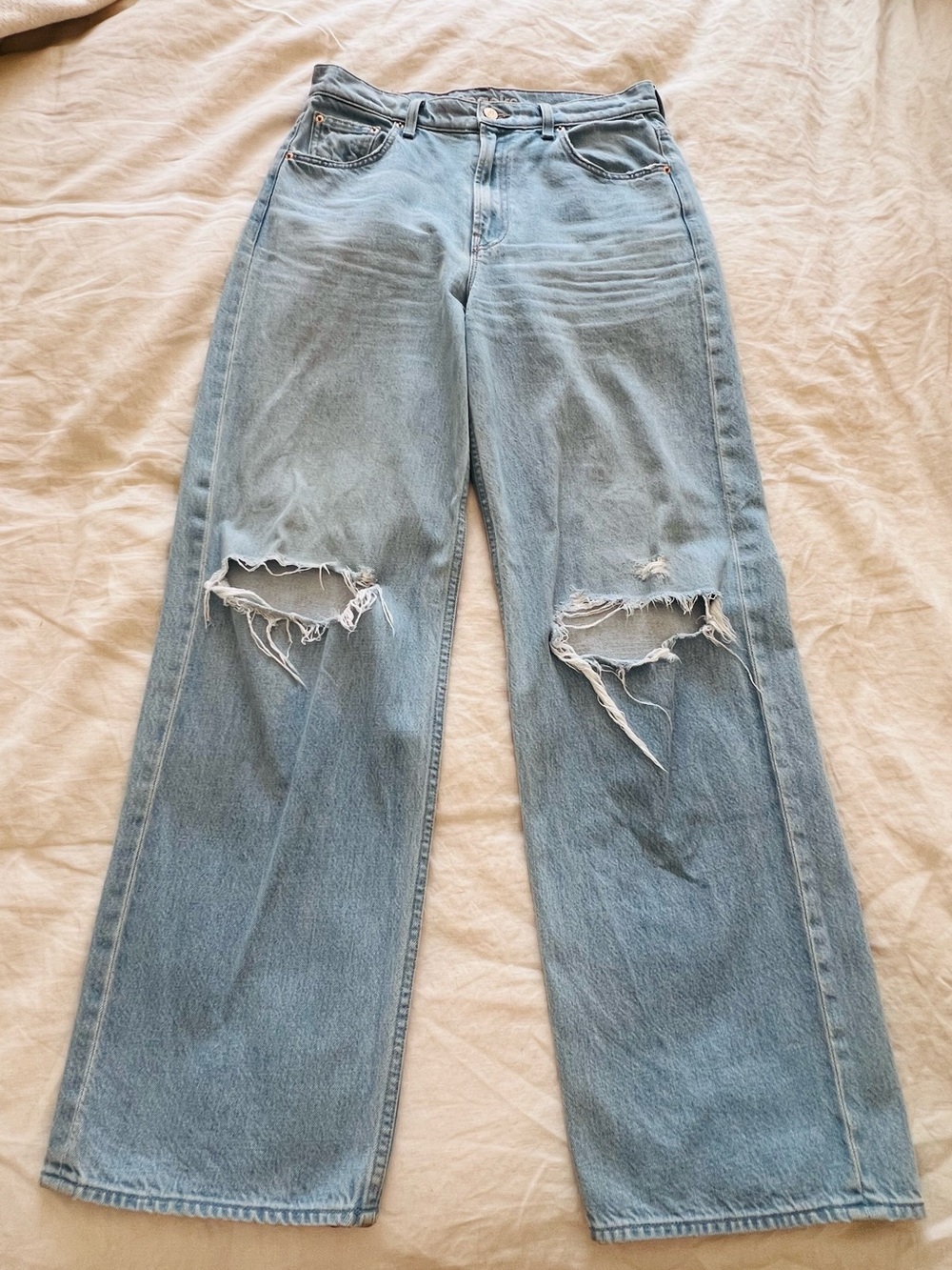 MOTHER Distressed Wide-Leg Women’s Jeans